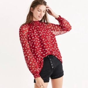 Madewell Mistlight Mockneck Top in Seattle Floral
